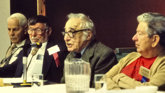 Melvin Lindquist, Rude Osolnik, James Prestini, Bob Stocksdale in Philadelphia on a Panel